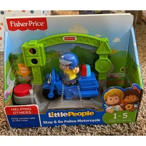 Fisher-Price Little People Stop & Go Police Motorcycle (NWT)